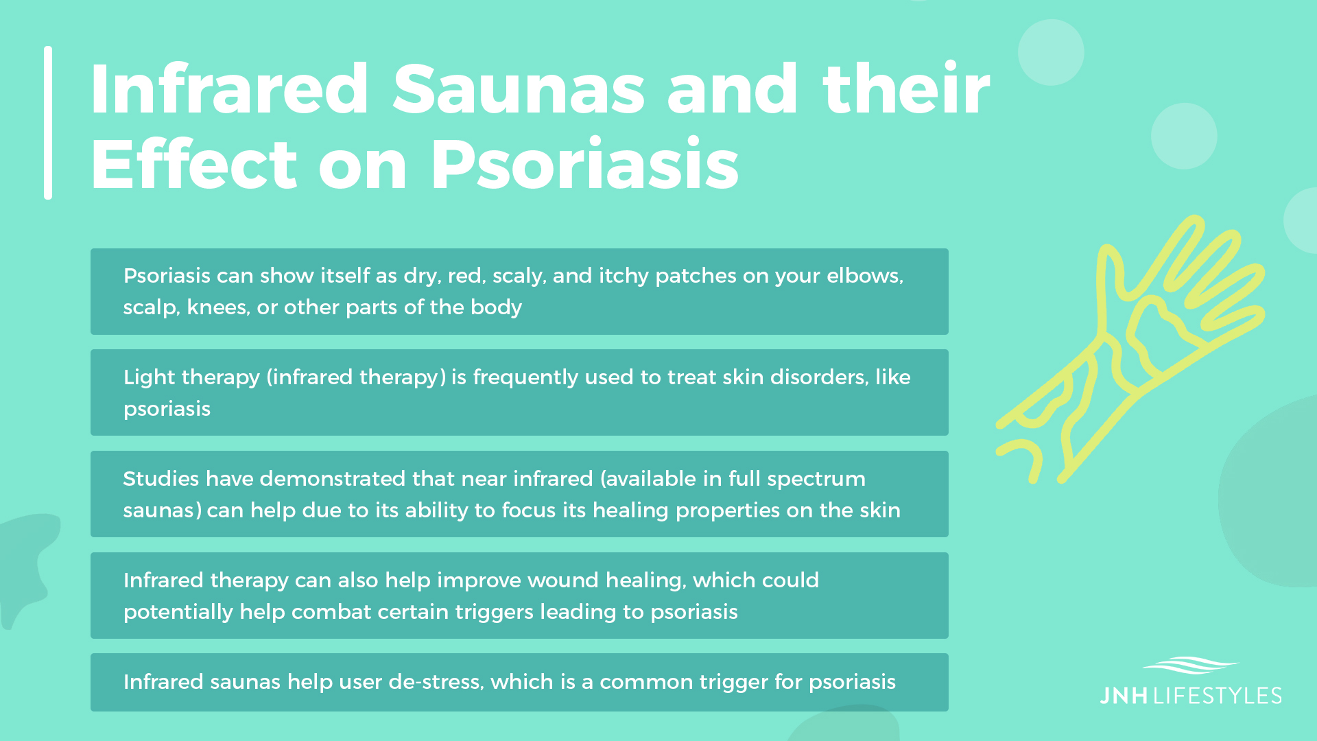 Infrared Saunas: Calming The Side-Effects of Psoriasis - JNH Lifestyles  Australia